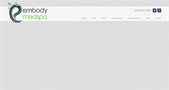 Desktop Screenshot of embodymedspa.com